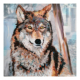 Eurasian wolf mixed media painting